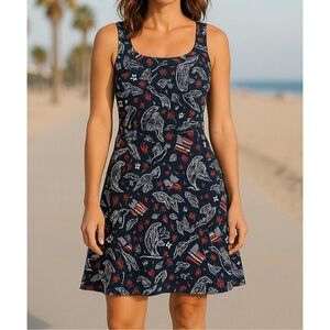 Columbia Women's PFG Freezer III ExtraSmall Travel Tropical Floral Dress Size L